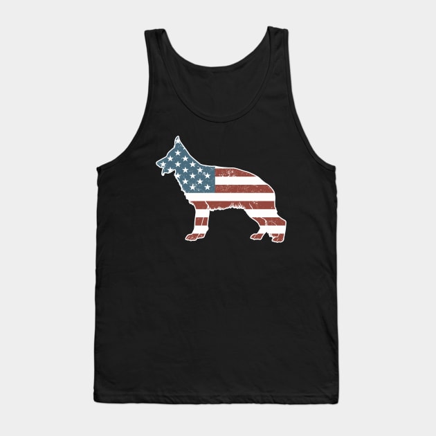 Vintage Patriot German Shepherd Dog Tank Top by Macy XenomorphQueen